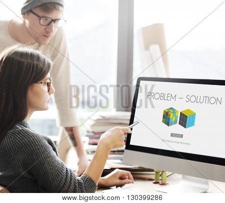 Problem Solution Decision Solving Strategy Ideas Concept