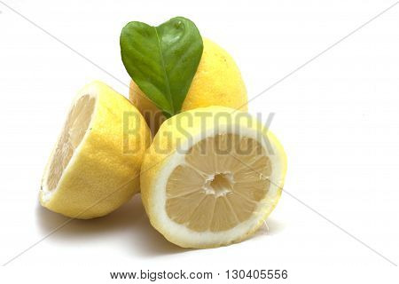 lemons with leaf cherish natural fruit without pesticides