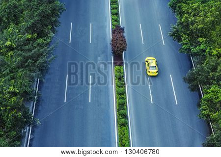traffic through city, cityscape of china.