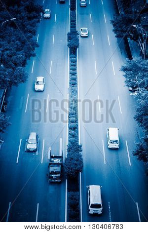 traffic through city, cityscape of china.