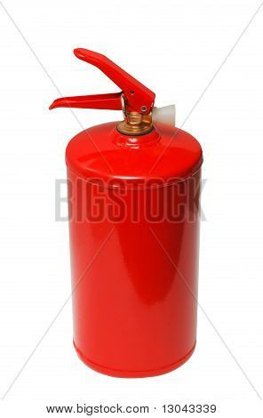 Red Fire tűzoltó a fehér háttér (elszigetelt)