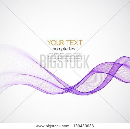 Abstract vector background, purple transparent waved lines for brochure, website, flyer design.  purple smoke wave. purple wavy background