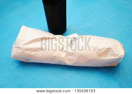 Deli Ham Sub with a Bottle of Beer