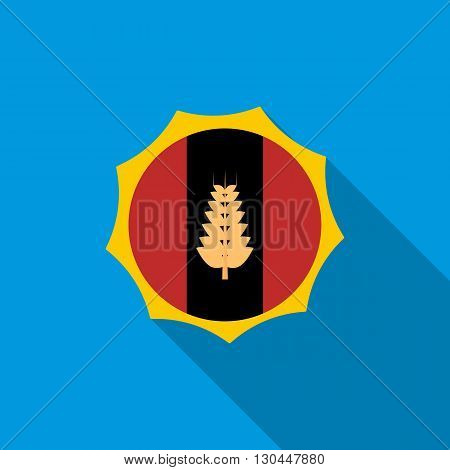 Label for the beer icon in flat style with long shadow