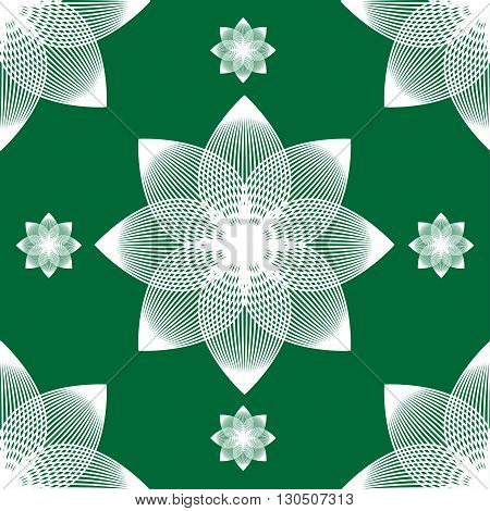 Seamless abstract flower pattern by blends. Vector illustration