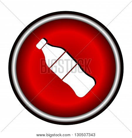 Red circle drink sign isolated on white background.