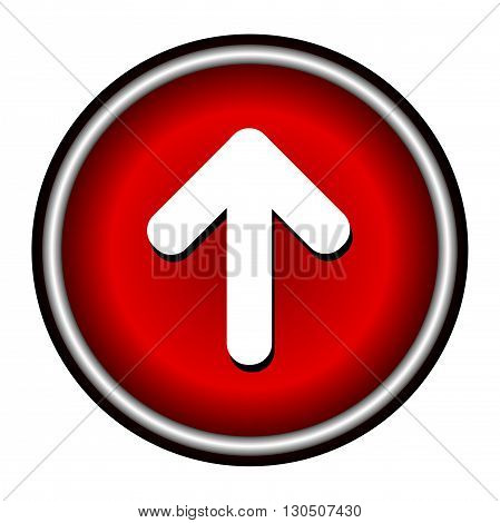 Up Rounded Arrow icon on white background