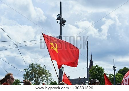 Soviet Flag Waving