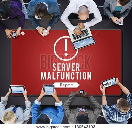 Server Malfunction Network Problem Technology Software Concept