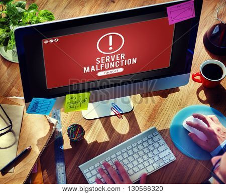 Server Malfunction Network Problem Technology Software Concept