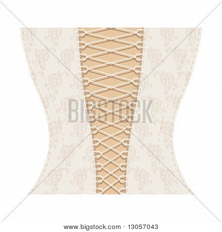 Bianco corsetto con nastro