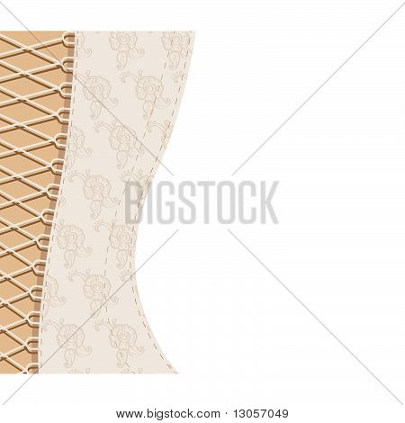 Bianco corsetto con nastro