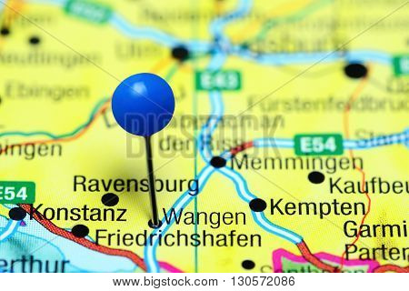 Wangen pinned on a map of Germany