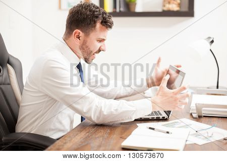 Man Having Problems With His Computer