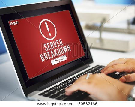 Server Breakdown Network Problem Technology Software Concept