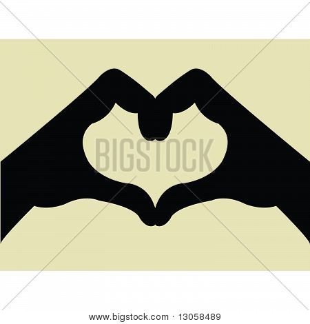 Gesto di mano forma cuore