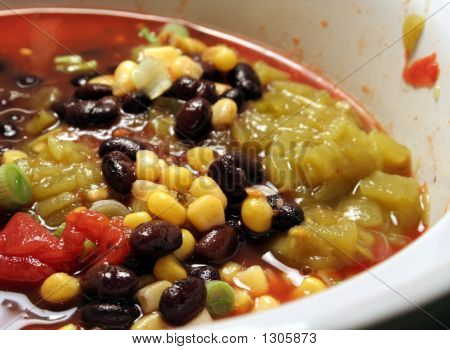 Zuppa di fagioli neri messicani