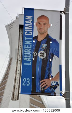 MONTREAL QUEBEC CANADA MAY 15 16: Laurent Franco Ciman is a Belgian professional footballer who plays as a defender for Major League Soccer club Montreal Impact and the Belgium national football team.