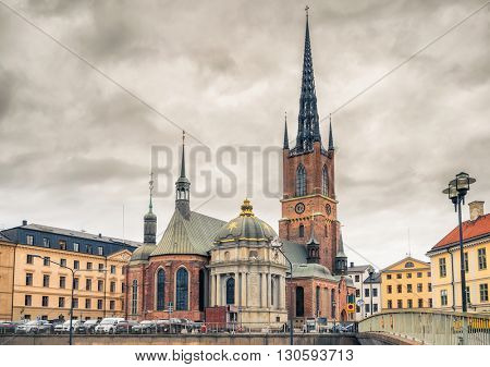 Riddarholm Church (Riddarholm Kyrka) In Stockholm, Sweden