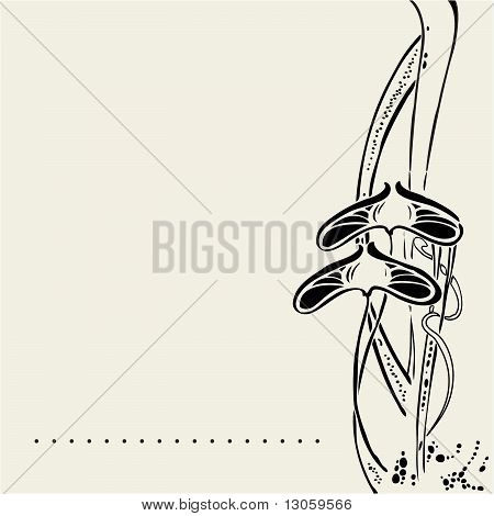 Illustrazione astratta con fiori