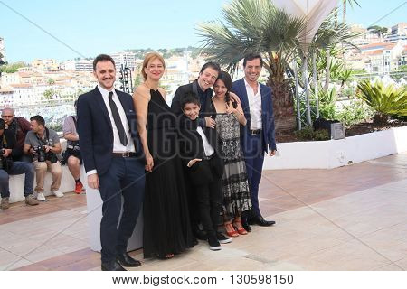  Francisco Marquez, Diego Velazquez, Andrea Testa attend the 'La Larga Noche De Francisco Sancti' photocall during the 69th  Cannes Film Festival at the Palais  on May 20, 2016 in Cannes, France.
