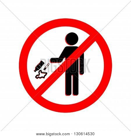 Keep clean icon. Do not litter sign