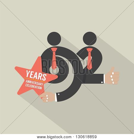 62nd Years Anniversary Typography Design Vector Illustration. EPS 10