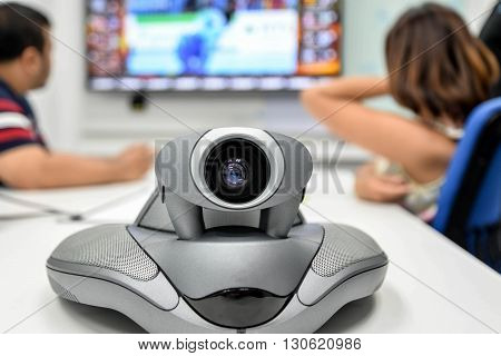 Video conference device for long distance communication