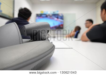 Video conference device for long distance communication