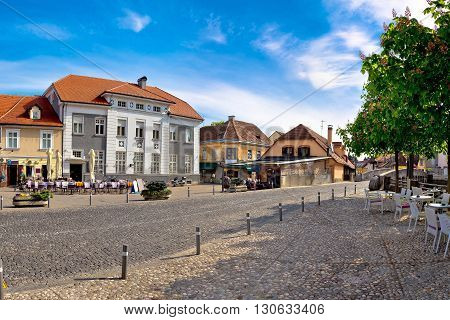 Town of Samobor square view northern Croatia
