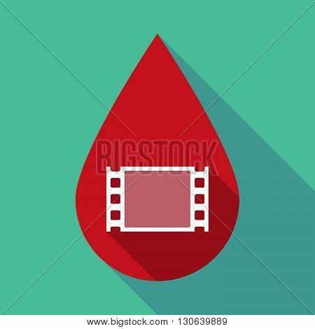 Long Shadow Blood Drop With A Film Photogram