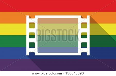 Long Shadow Gay Pride Flag With A Film Photogram