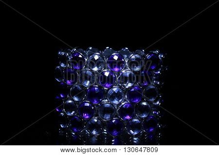 Diamond Bracelet Isolated on black background luxury