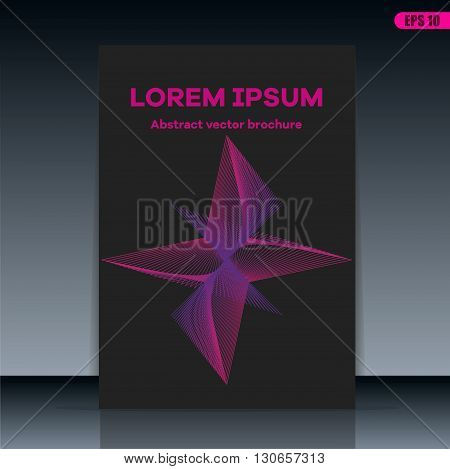 Abstract polygon design vector template layout for magazine brochure flyer booklet cover annual report in A4 size