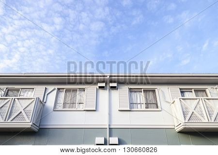 Aichi JAPAN -September 15, 2015:Home and blue sky background in Aichi JAPAN.house or home for Rent on September 15, 2015.