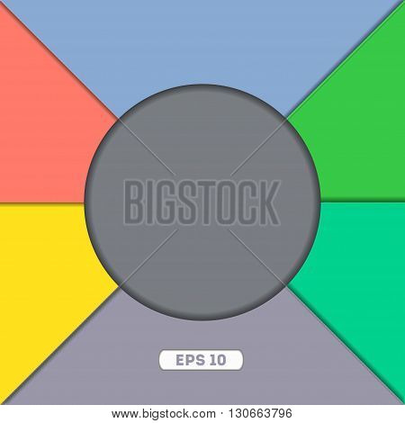Background Unusual modern material design. Square format. Vector Illustration