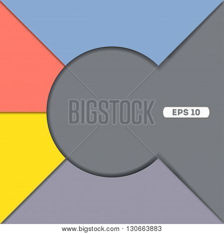 Background Unusual modern material design. Square format. Vector Illustration