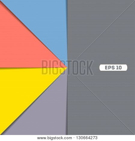 Background Unusual modern material design. Square format. Vector Illustration