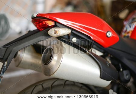 Motorcycle twin exhaust super bike, Speed, Power