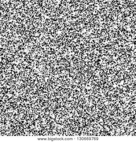 Grey noise on the TV screen. Dark pixels