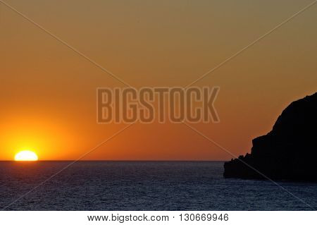 Sunset At Skala Eressos Greece