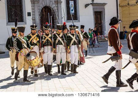 Bratislava, Slovakia - 21 May 2016: A Reminder Of The Siege Of Napoleon In Bratislava (pressburg)