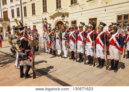 Bratislava, Slovakia - 21 May 2016: A Reminder Of The Siege Of Napoleon In Bratislava (pressburg)