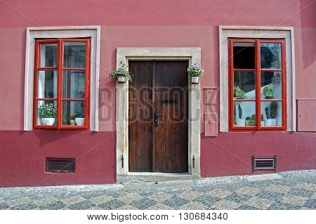 Spring in Prague. Hradchany and its streets. Colorful background