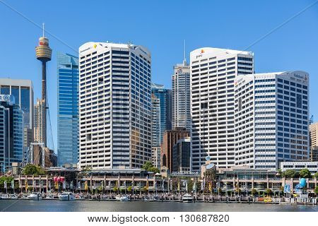 Sydney - March 31: Darling Harbour Adjacent To The City Centre Of Sydney Is An Area Of Entertainment