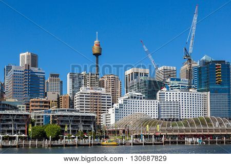 Sydney - March 31: Darling Harbour Adjacent To The City Centre Of Sydney Is An Area Of Entertainment