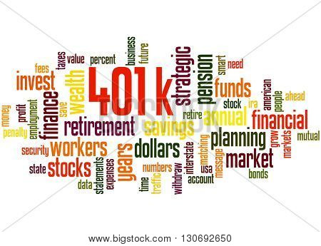 401K, Word Cloud Concept 2