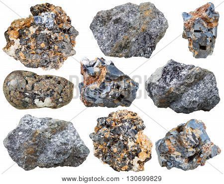 Set Of Galena (galenite) Natural Mineral Stones