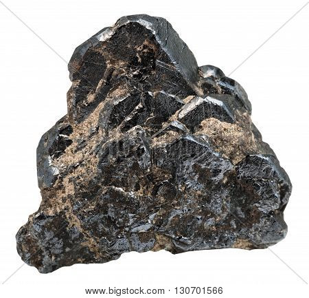 Crystals Of Ilmenite Isolated On White
