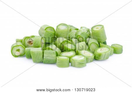 Yardlong Bean Isolated On The White Background